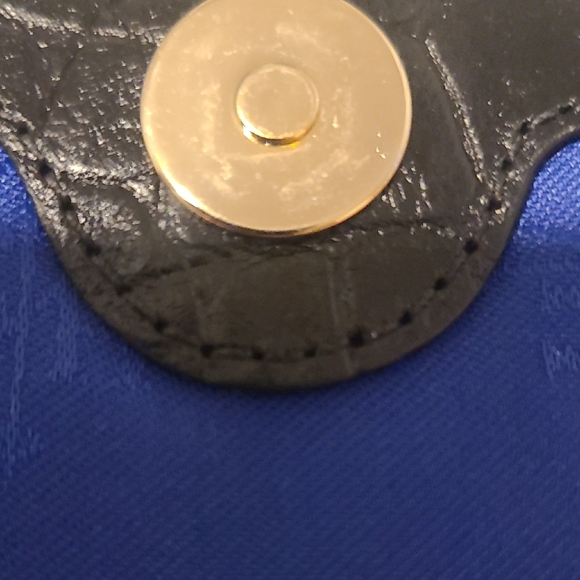 Cole Haan Black Croc-Embossed Clutch with Gold Accent - Picture 6 of 8